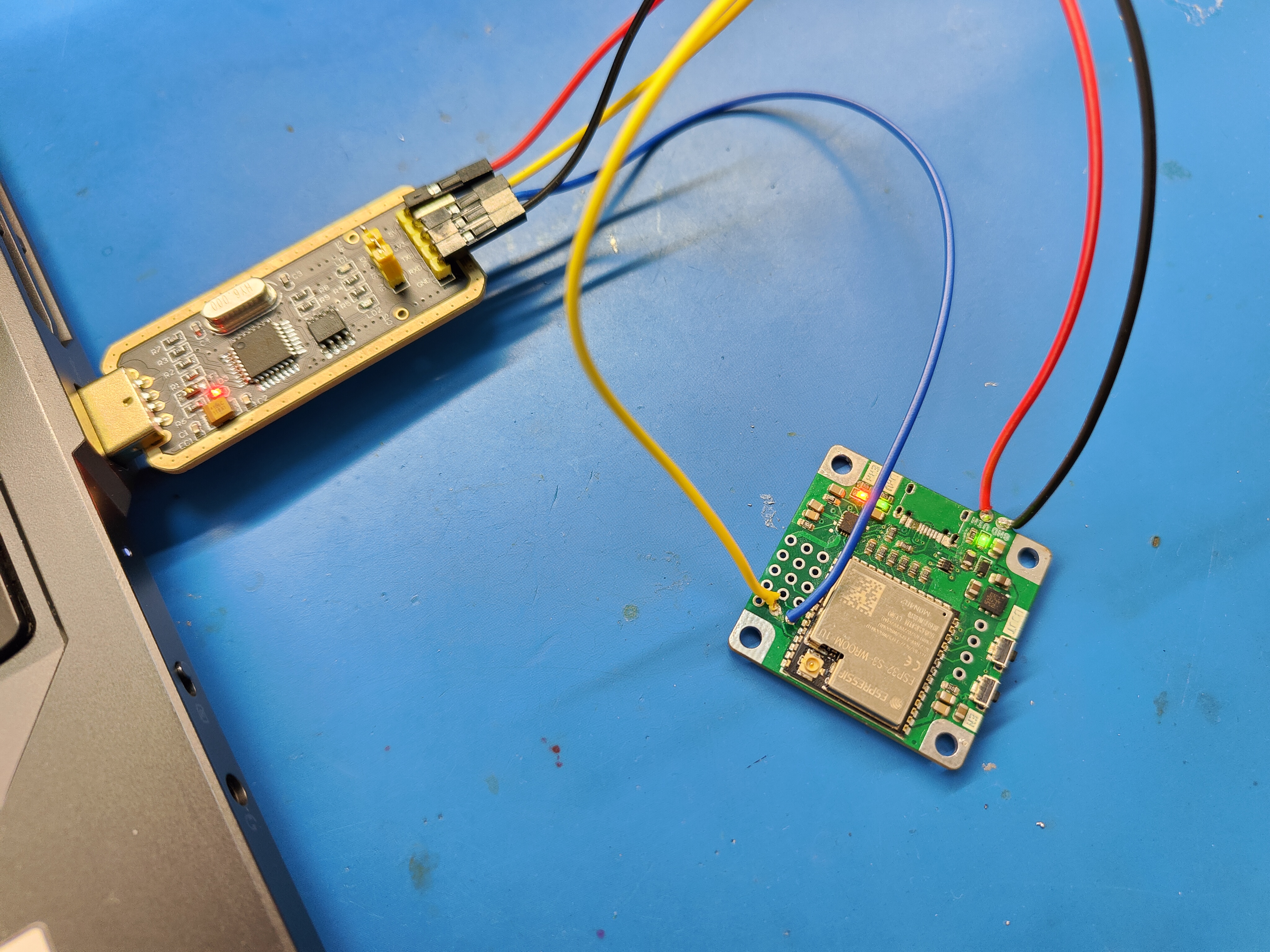 Connected Board via UART.